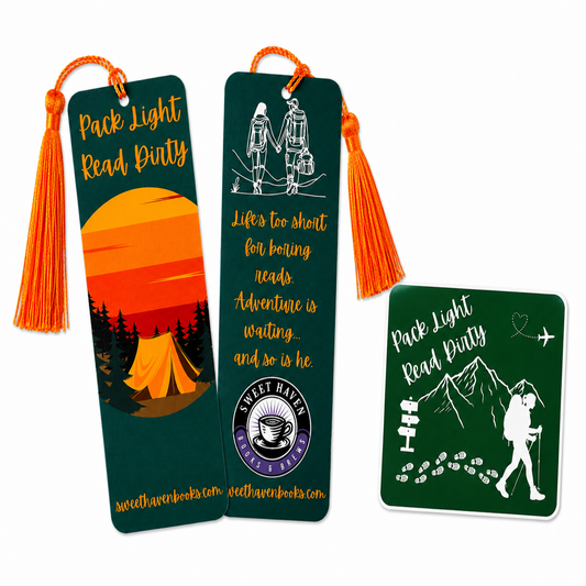 Pack Light, Read Dirty – Bookmark & Sticker Collection